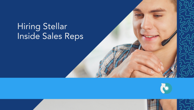 Phone sales representative speaking with a client as part of an inside sales team