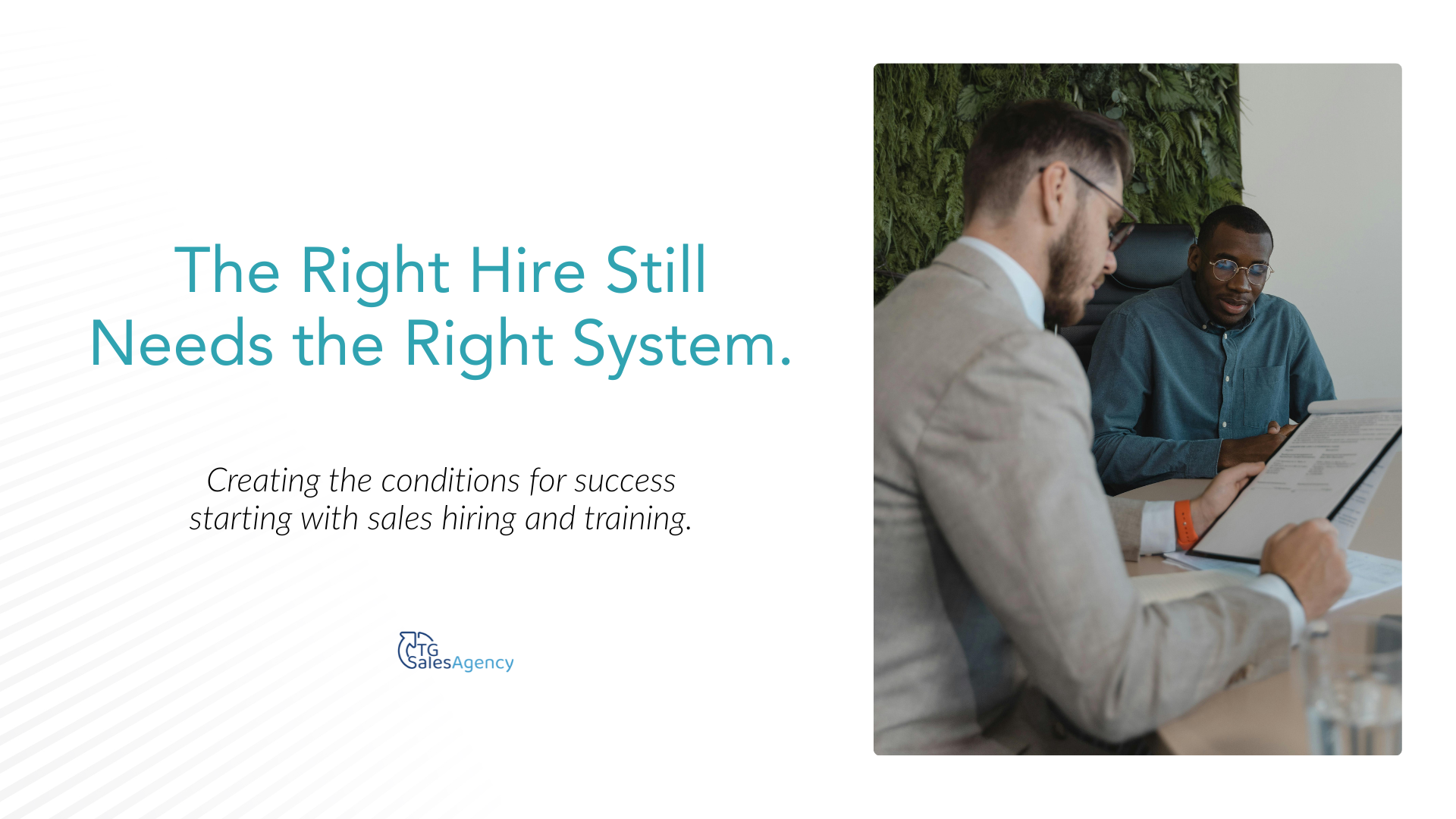 Sales hiring interview between a hiring manager and sales candidate.